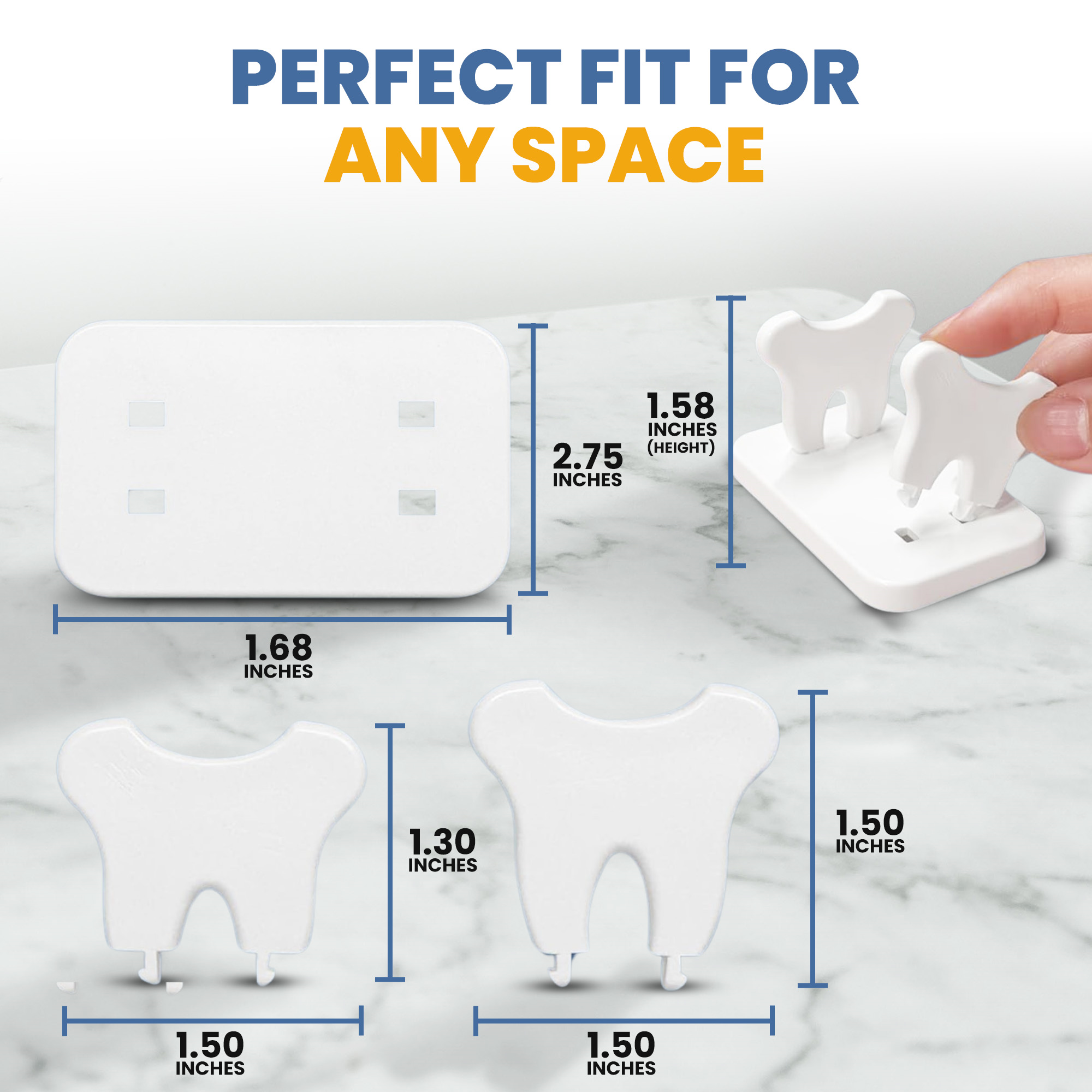 The Home Toothbrush Holder, Dimensions